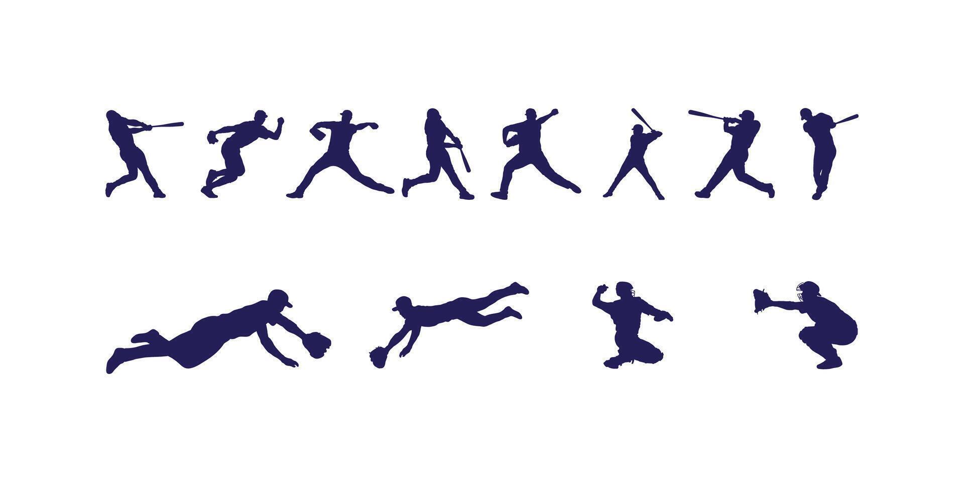 Silhouette of a cricket player batting in action, ideal for sports designs, cricket event posters, team branding, tournaments and dynamic athletic illustrations vector