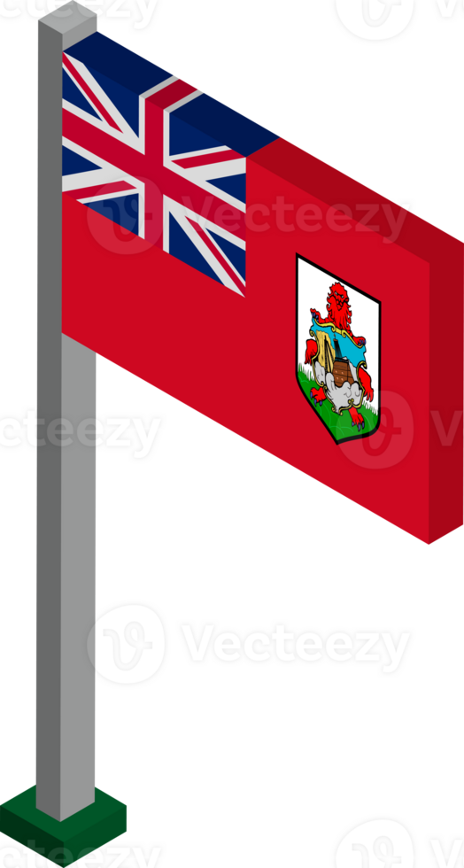Bermuda Flag in Isometric dimension. png