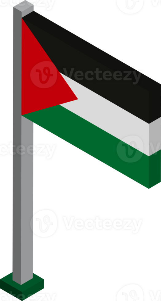 Palestine Flag in Isometric dimension. png