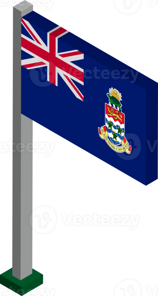 Cayman Islands Flag in Isometric dimension. png