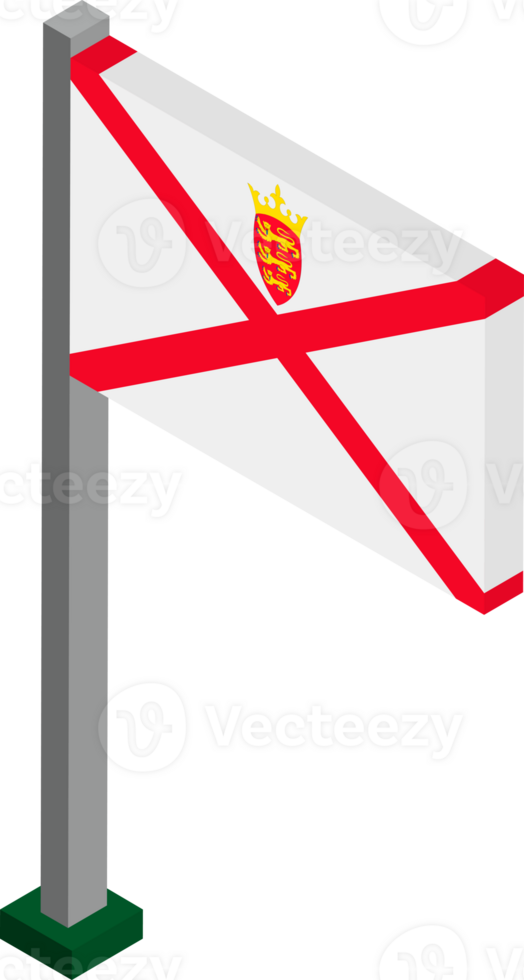 Jersey Flag in Isometric dimension. png