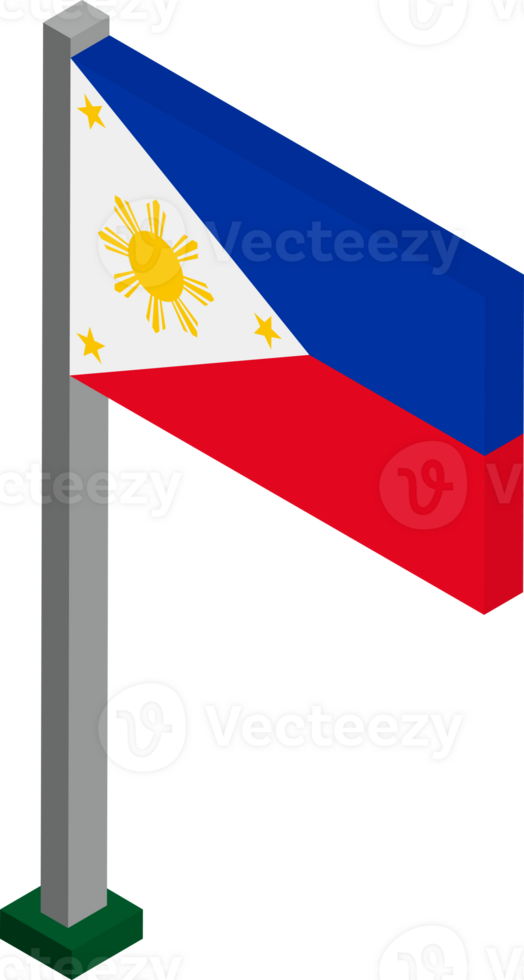Philippines Flag in Isometric dimension. png