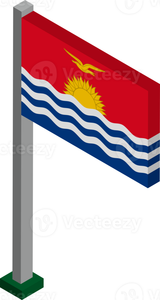 Kiribati Flag in Isometric dimension. png