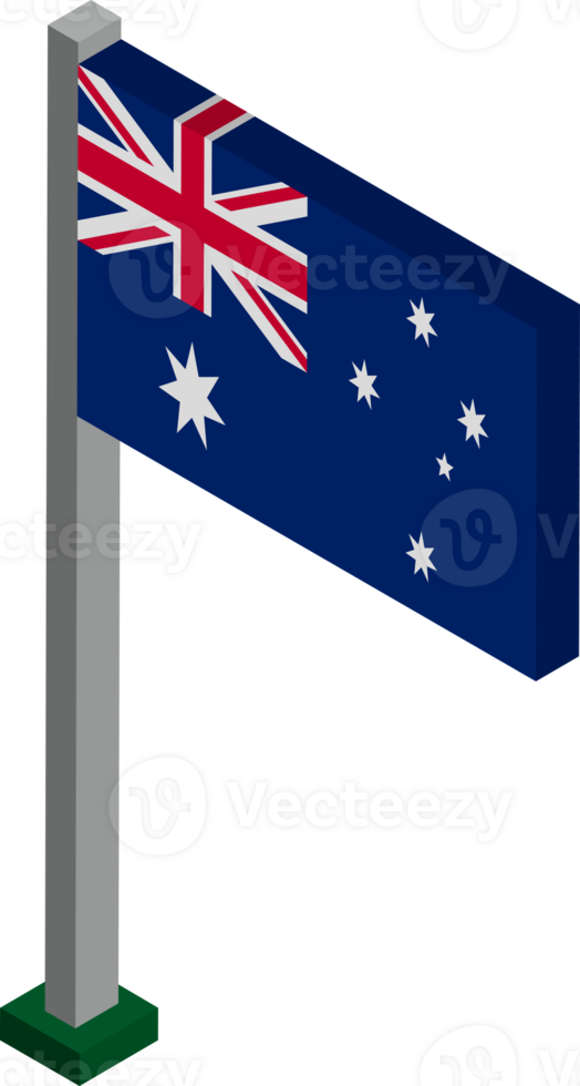 Australia Flag in Isometric dimension. png