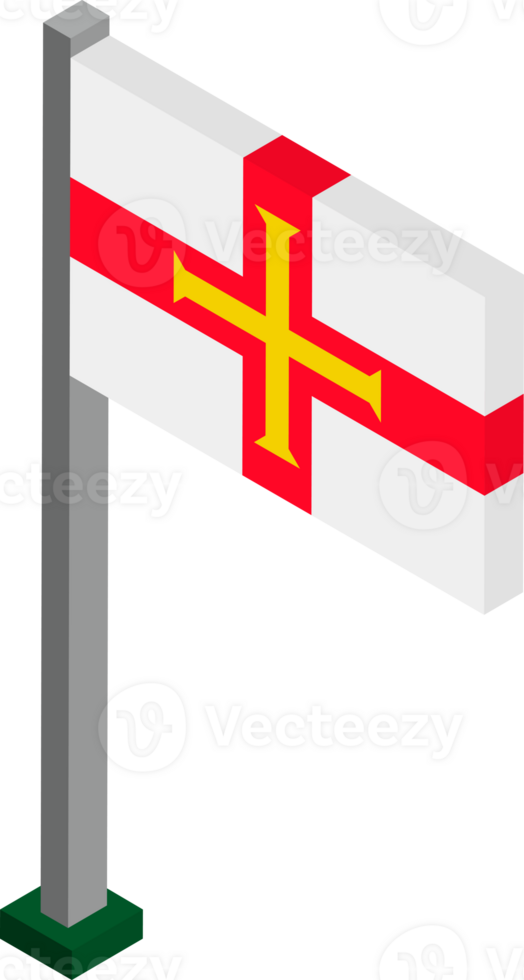 Guernsey Flag in Isometric dimension. png