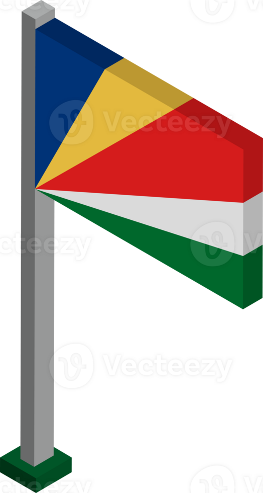 Seychelles Flag in Isometric dimension. png