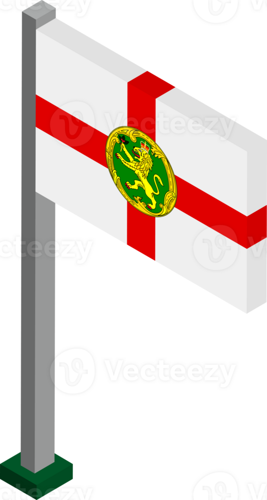 Alderney Flag in Isometric dimension. png