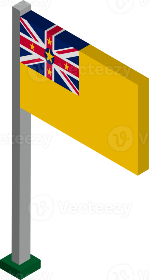Niue Flag in Isometric dimension. png