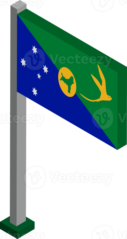 Christmas Island Flag in Isometric dimension. png