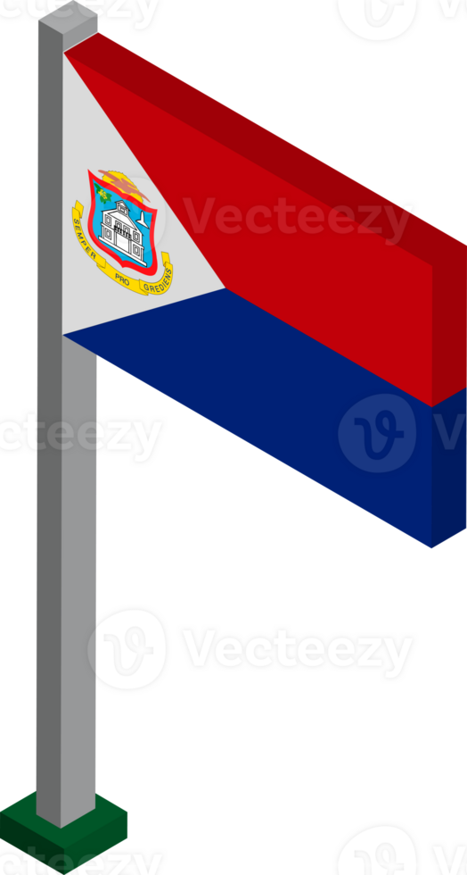 Sint Maarten Flag in Isometric dimension. png