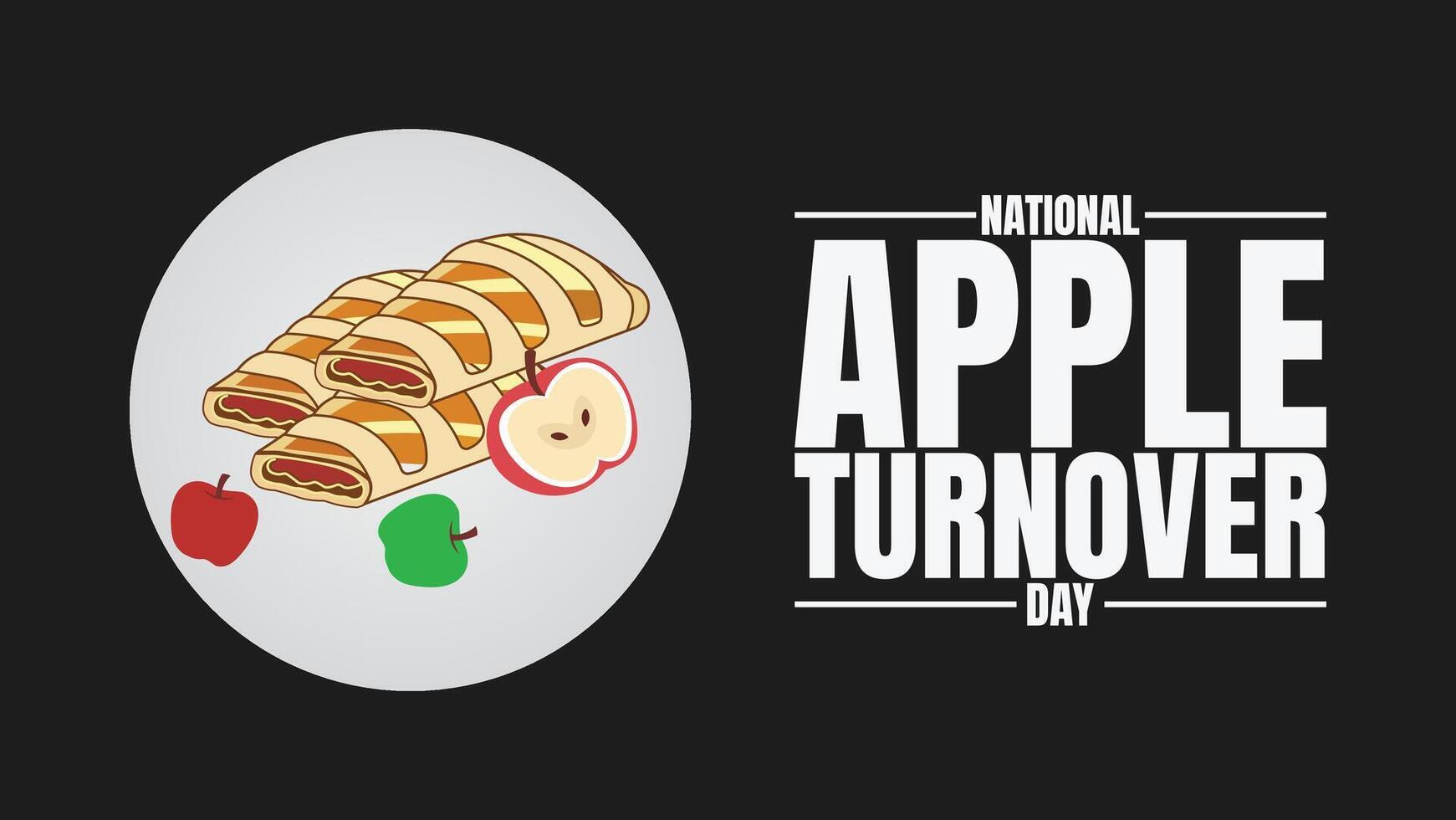 Bite Into Bliss on National Apple Turnover Day vector