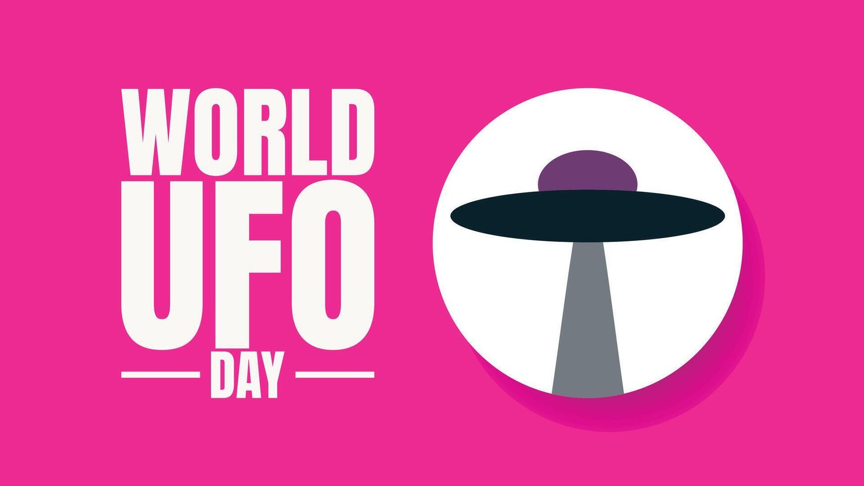 World UFO Day, Exploring the Unknown Above vector