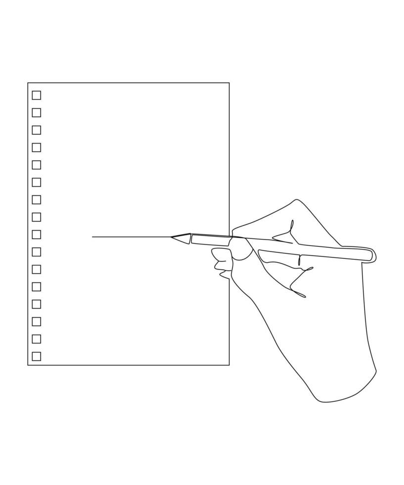 continuous one line drawing of hand drawing a line. vector