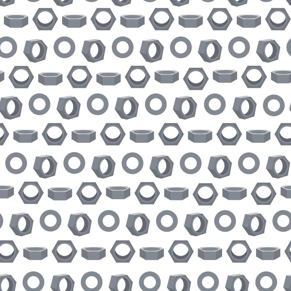 gray nuts and bolts pattern vector