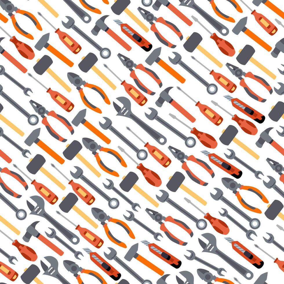 Pattern of various colorful tools vector