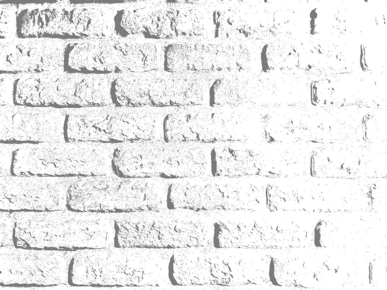 Brick wall monochrome grunge effect vector