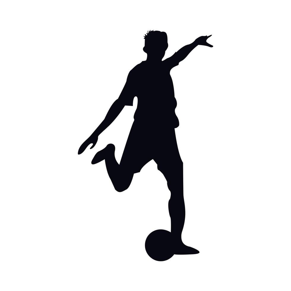 Football Player Icon with ball vector