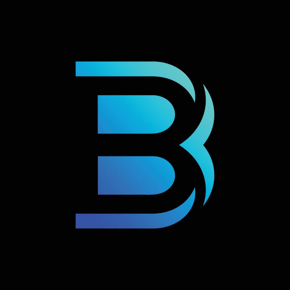Letter B icon logo design template elements vector