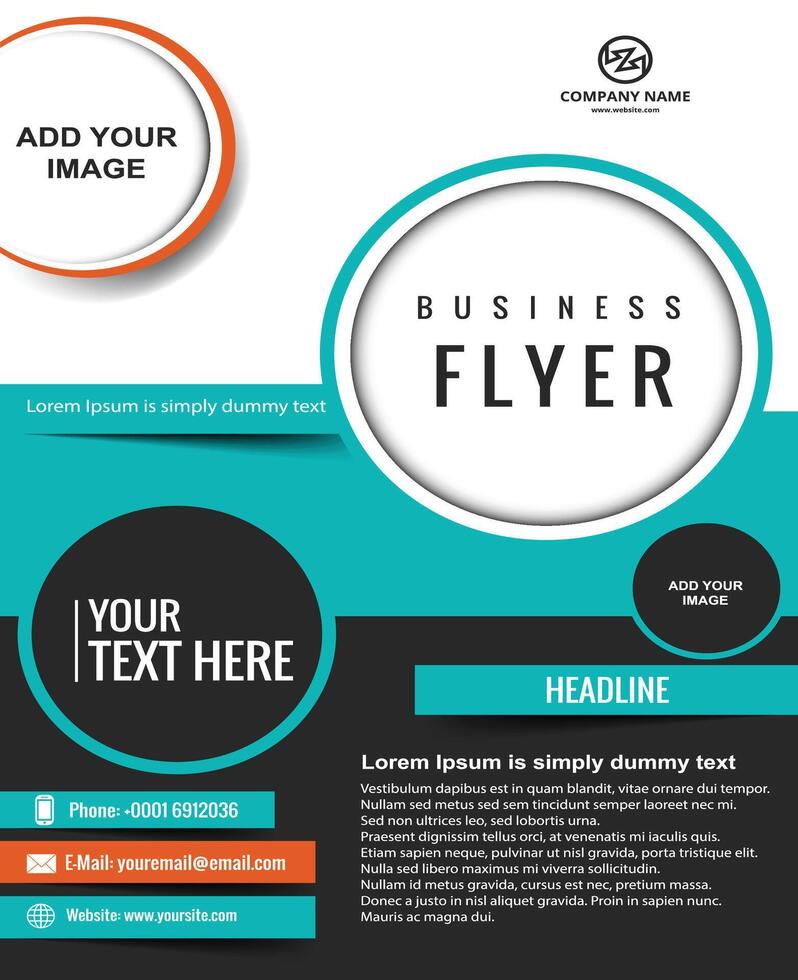 Modern business flyer template design vector