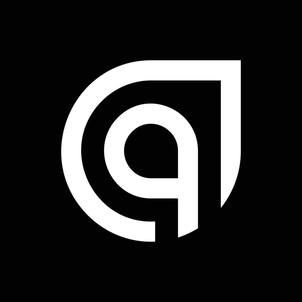 Initial Monogram Letter DA Logo Design Icon Template vector
