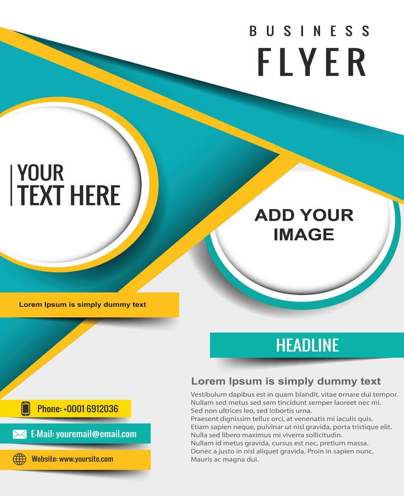 Modern business flyer design example vector