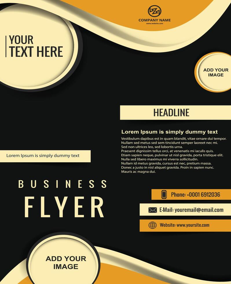 Stylish business flyer template design vector