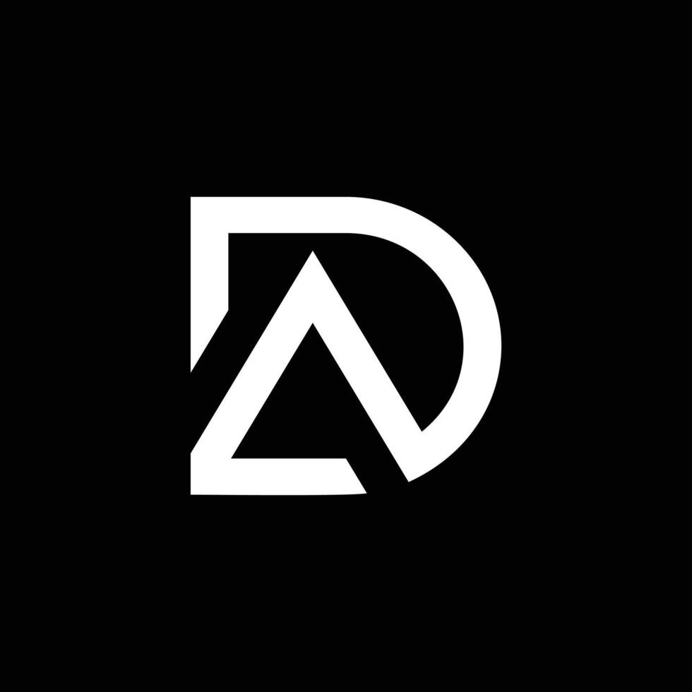 Letter DA AD Logo Design vector
