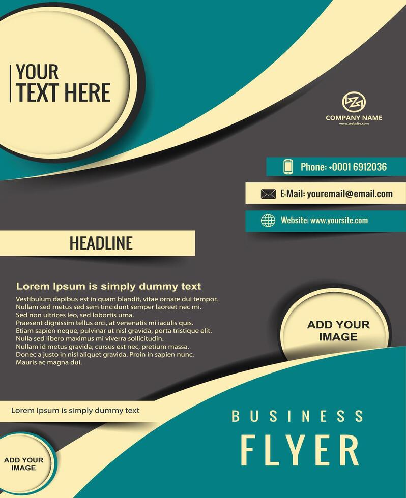 Modern business flyer design template vector