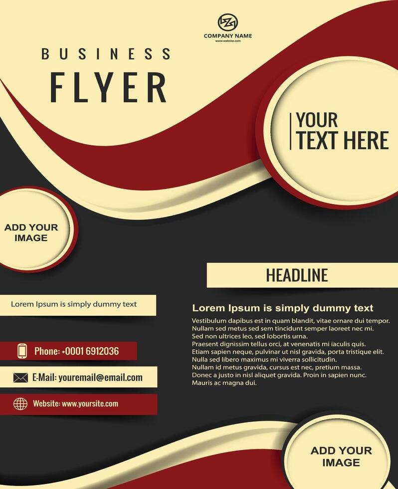 Business flyer template design vector