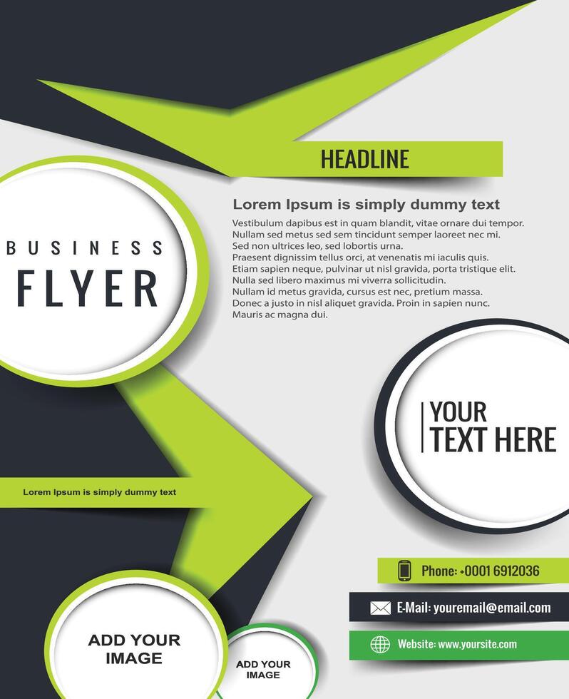 Business flyer template with modern design vector