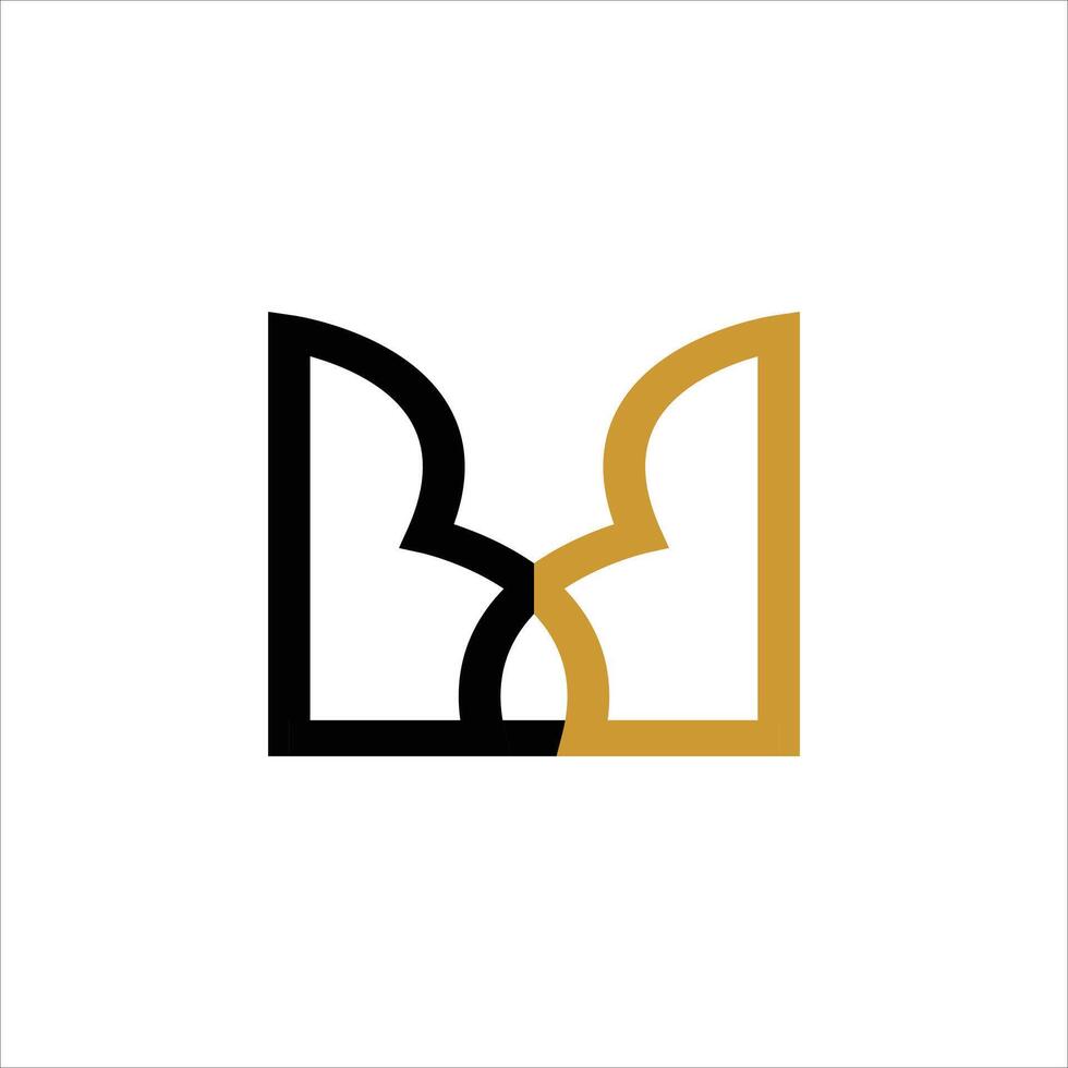 Abstract letter M logotype. Modern logo idea sign vector