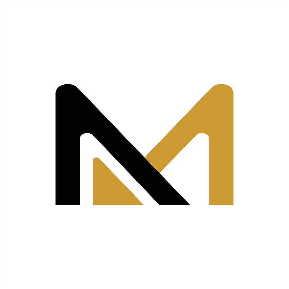 Initials letter m abstract logo design vector