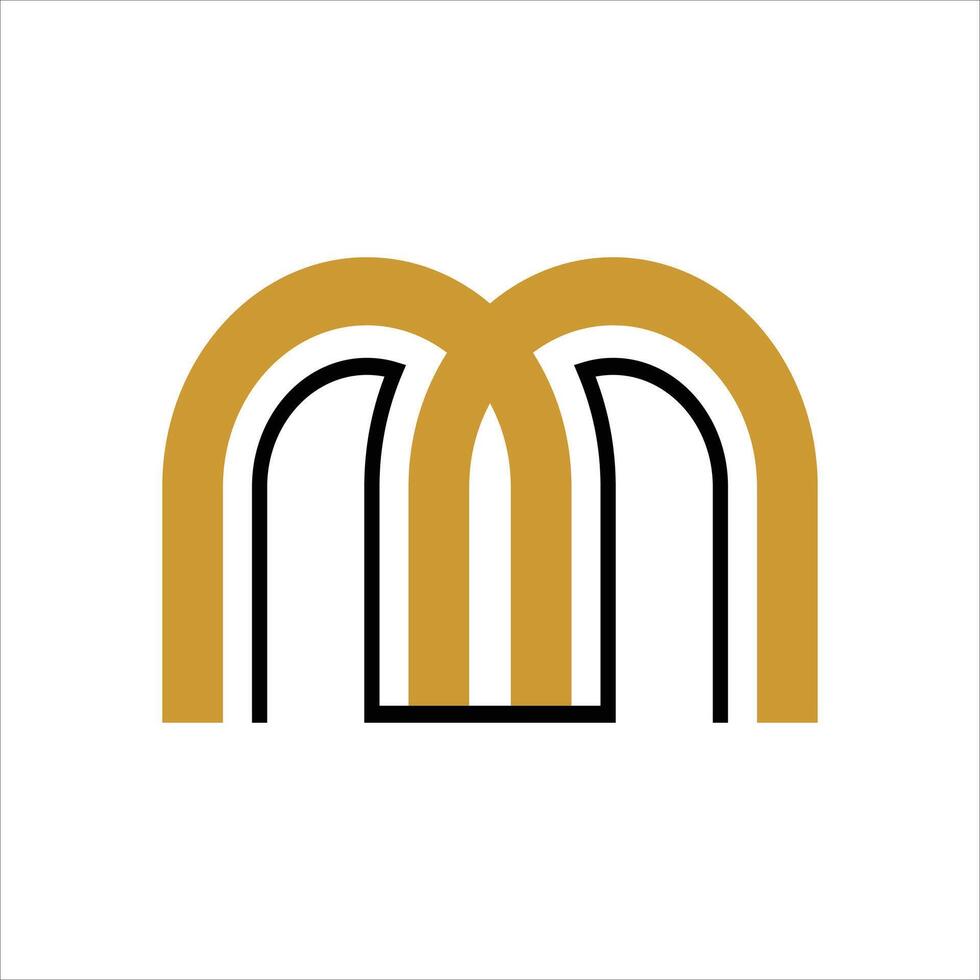 Abstract letter M logotype. Modern logo idea. Universal emblem icon vector