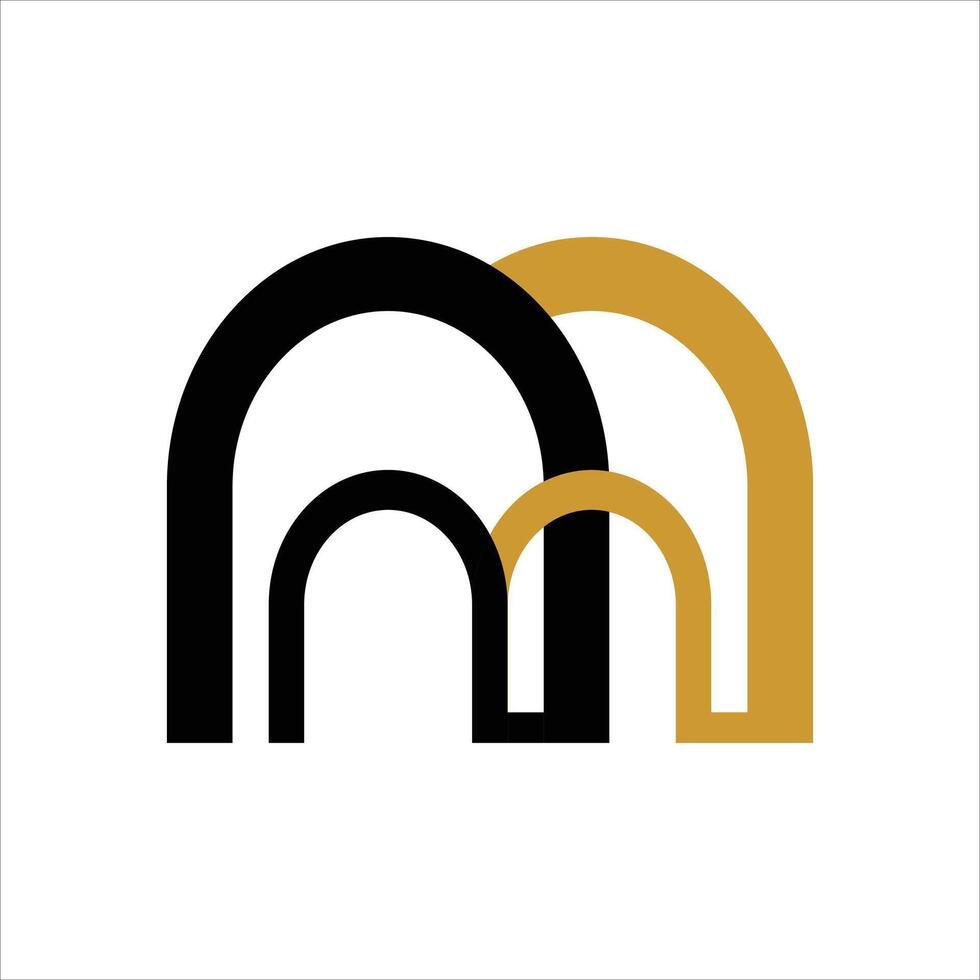 Abstract letter M logotype. Modern logo idea sign. Emblem icon vector