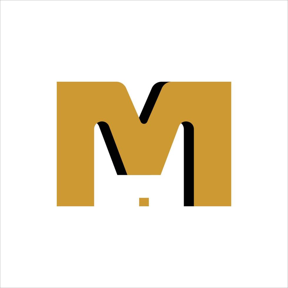 Abstract letter M logotype. Modern logo idea sign. Universal emblem icon vector