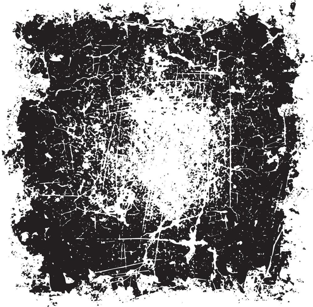 Distressed eroded vignette texture overlay vector