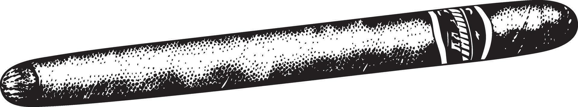 Illustration of a cigar in vintage stipple engraving style isolated vector