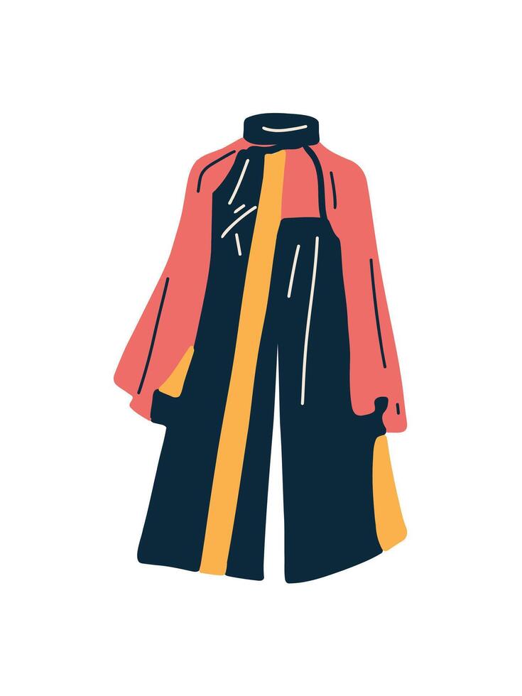 fashionable coat with bright design illustration vector