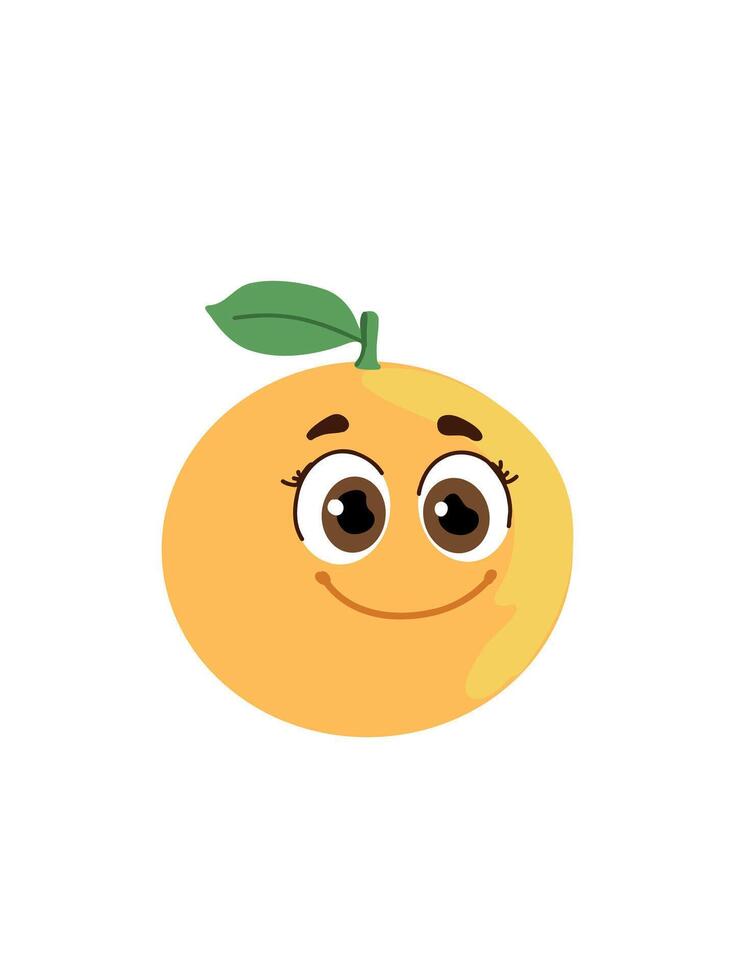 colorful cartoon orange for kids illustration vector