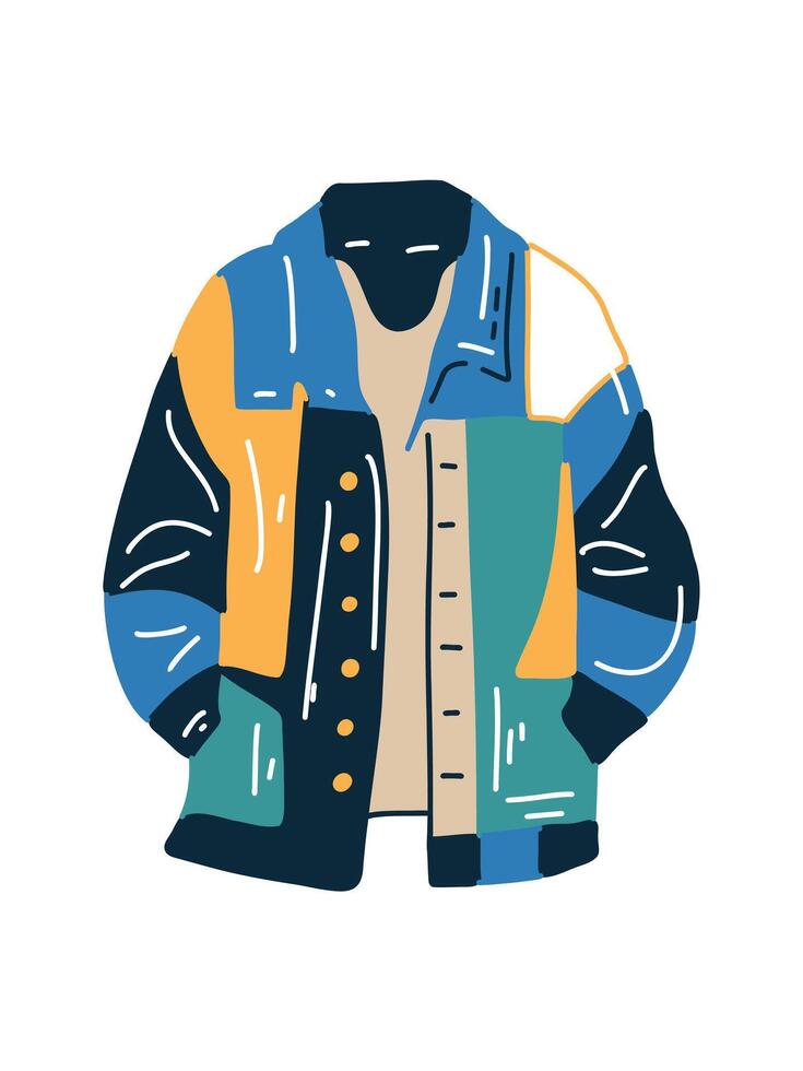 illustration modern trendy outerwear vector