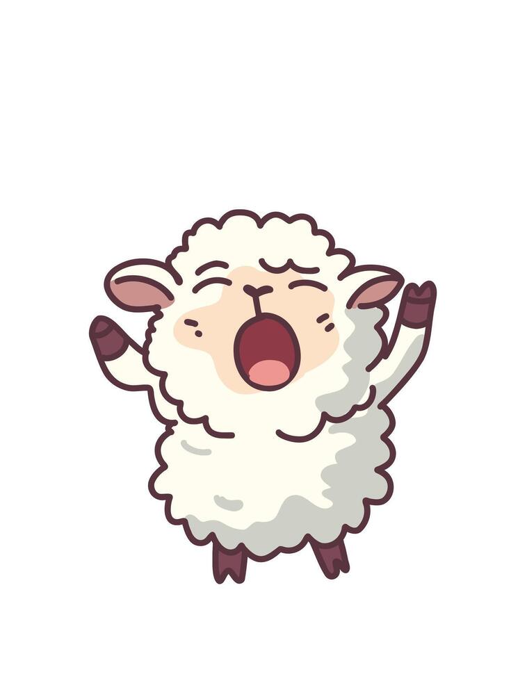illustration adorable sheep for kids illustration vector