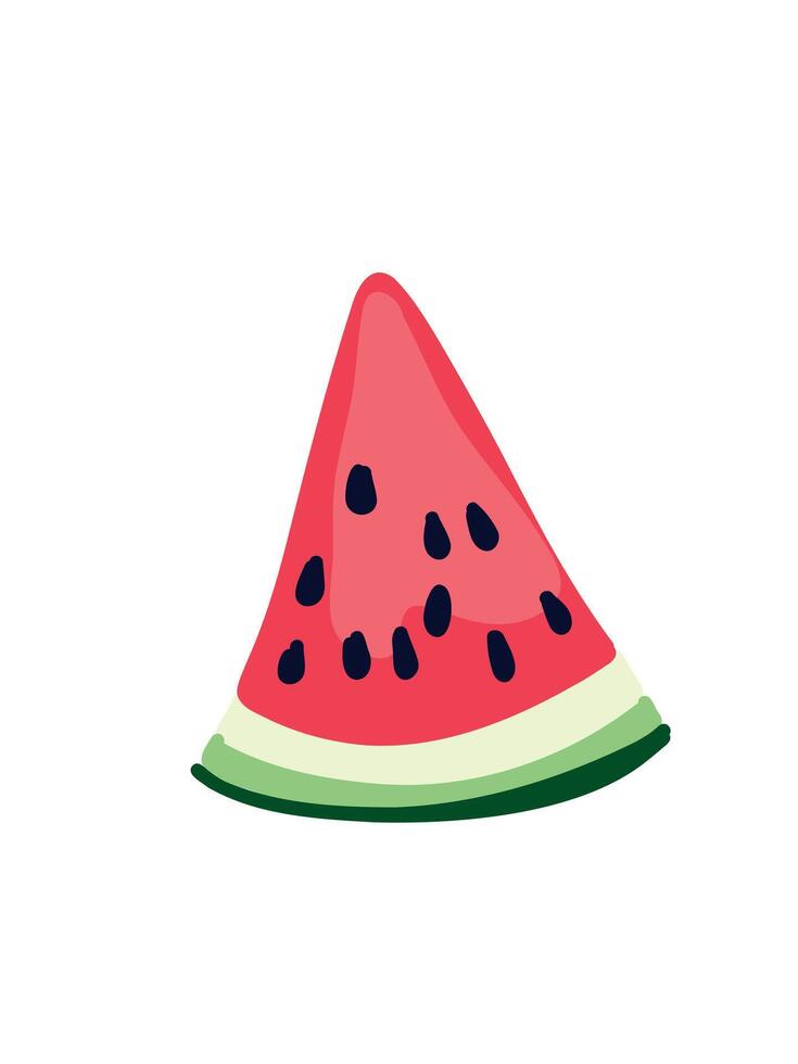 illustration watermelon slice vector