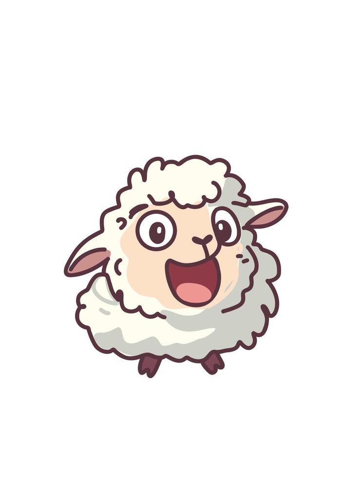 illustration sheep cartoon character vector