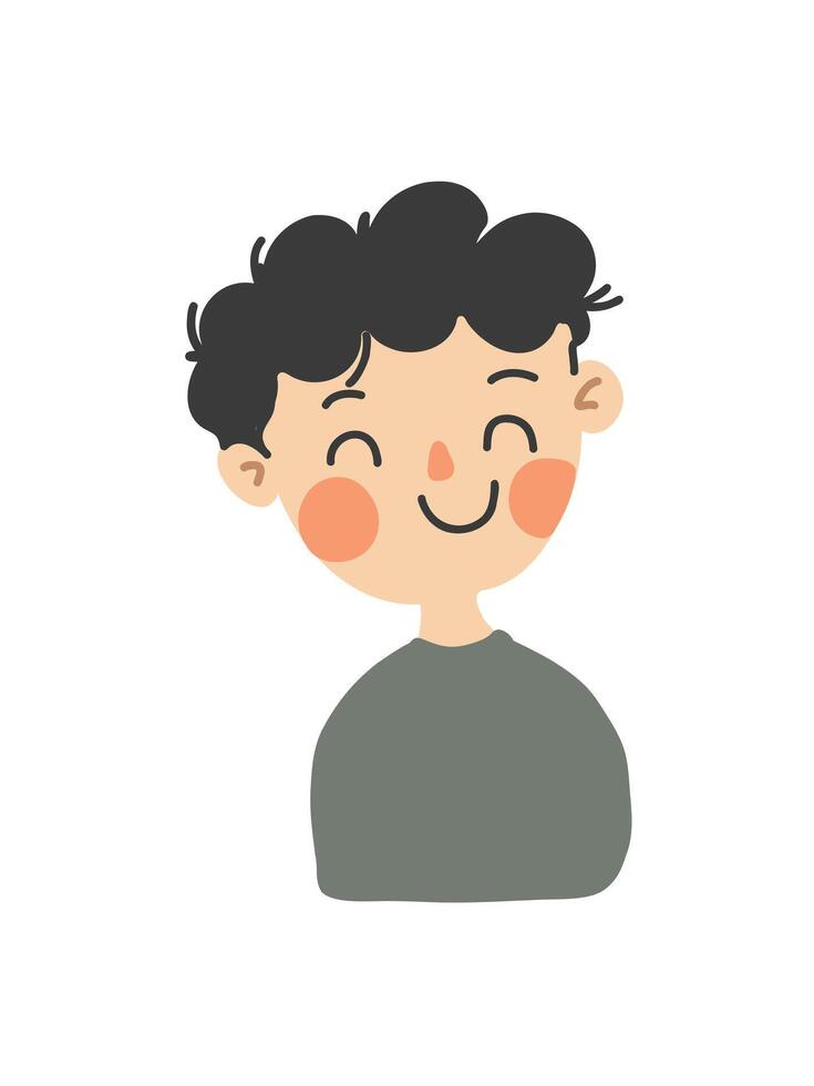 adorable boy for kids illustration vector