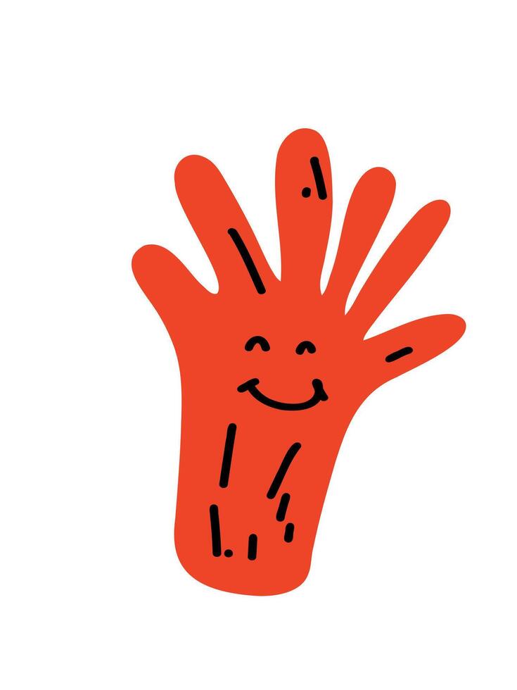 cheerful cartoon character on white background illustration vector