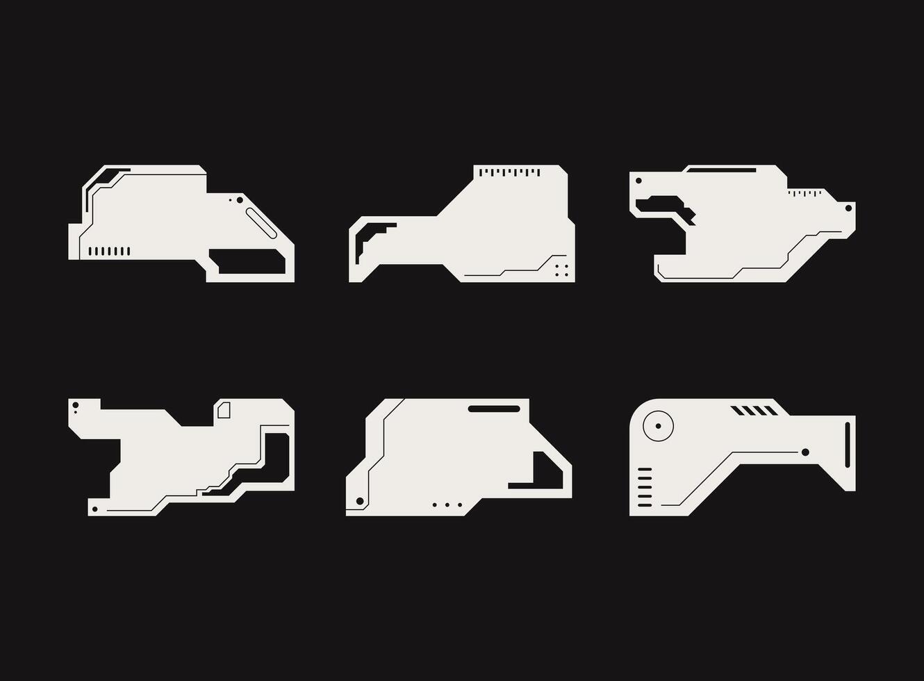 Futuristic HUD elements. Hud interface set. design vector