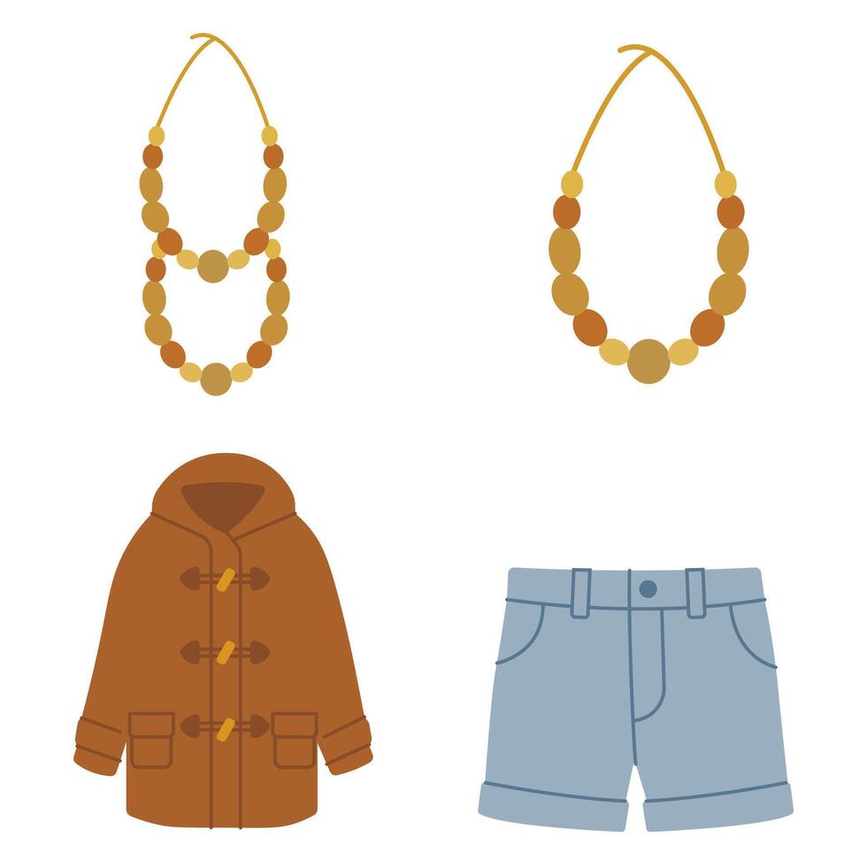 Illustration of clothing and accessories vector