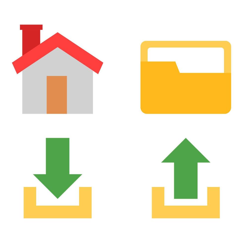 File Transfer Icon Set vector