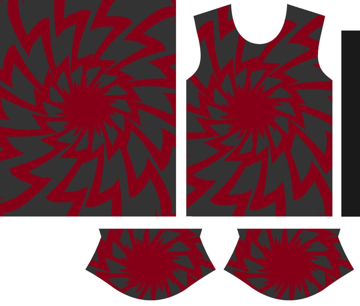 Dynamic spiral pattern sports jersey design vector