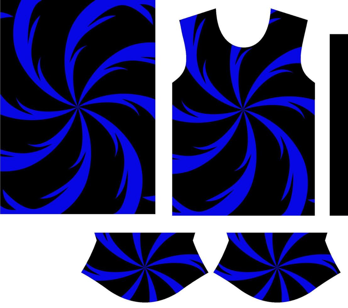 Blue Swirl Pattern Jersey Design vector
